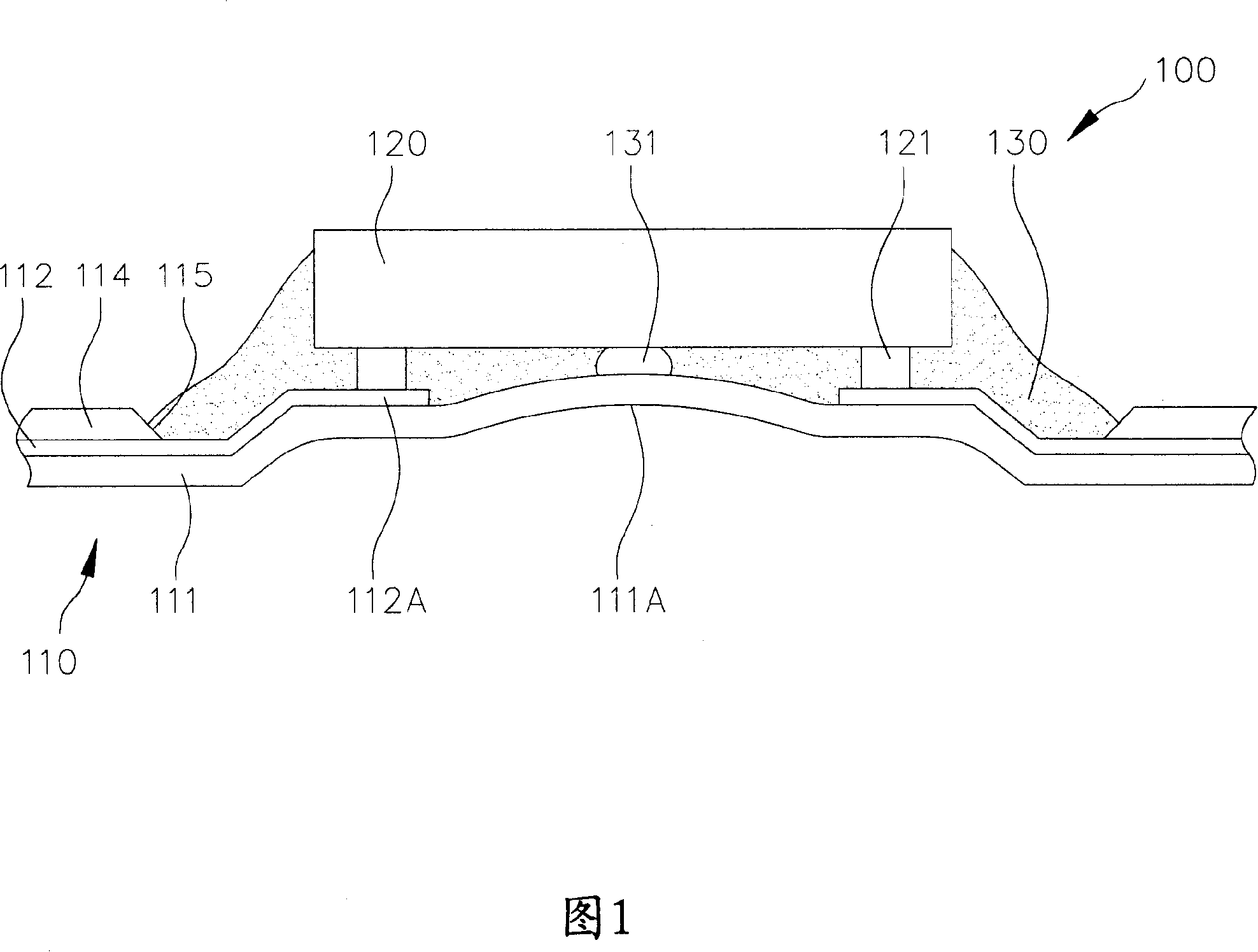 Radiating type thin-film flip-chip packaging construction