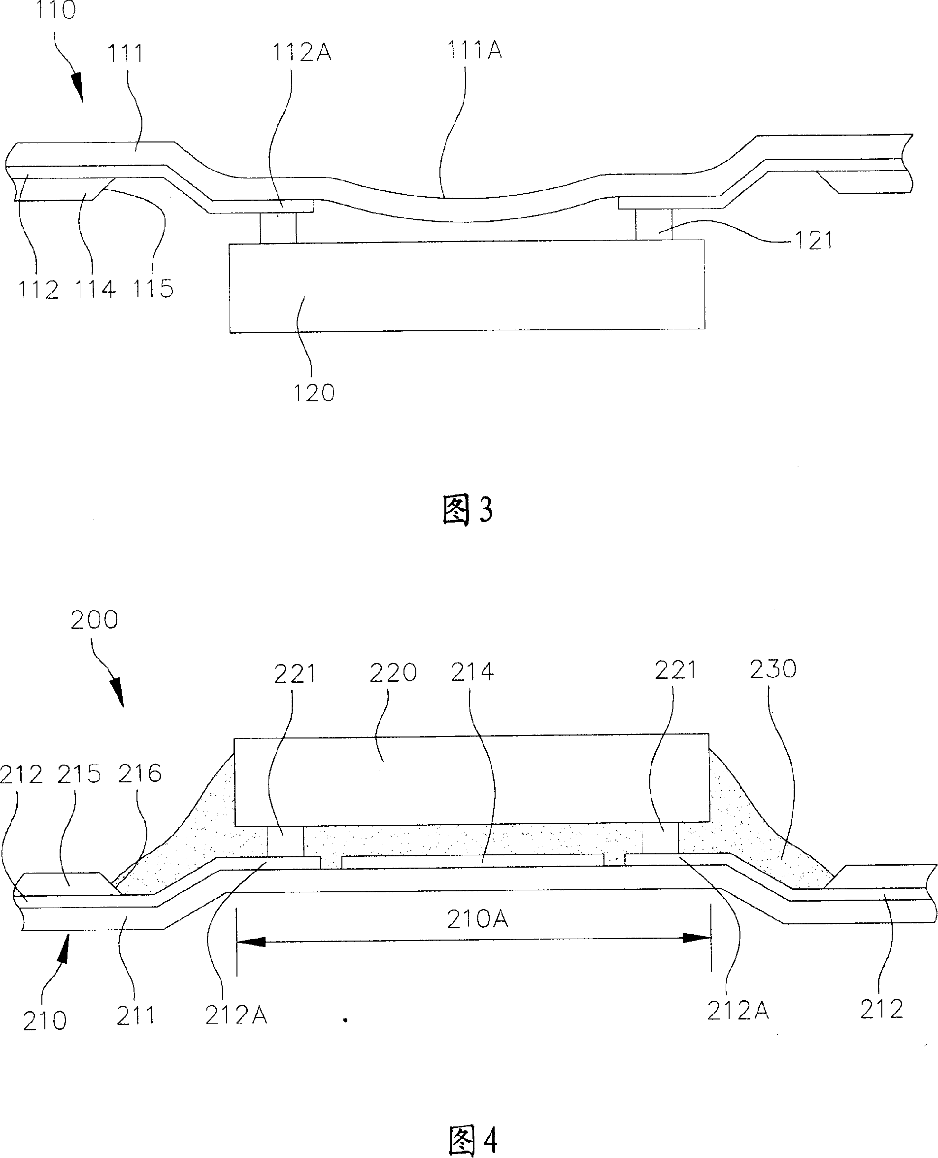 Radiating type thin-film flip-chip packaging construction