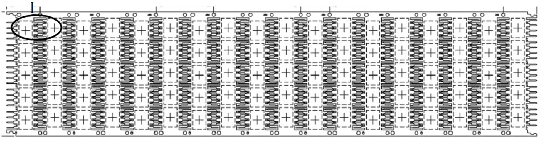 Matrix dual in-line package (DIP) lead frame, integrated circuit (IC) packages based on frame and production method of IC packages