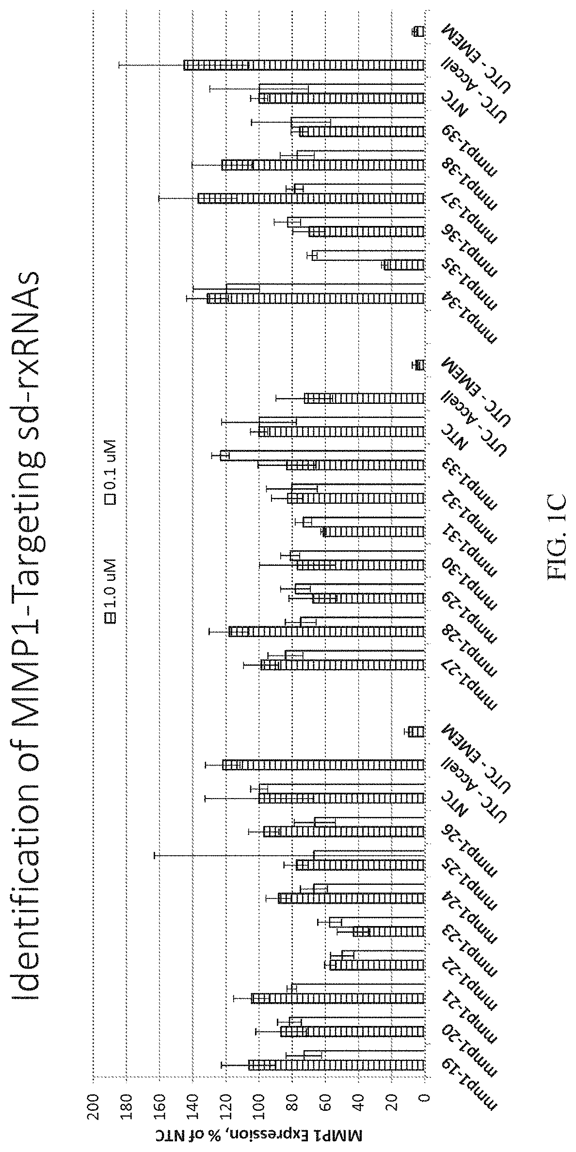 Methods for treating aging and skin disorders using nucleic acids targeting tyr or mmp1