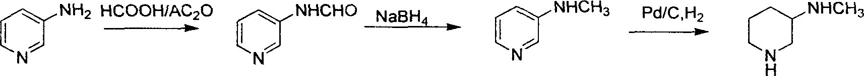 Method for preparing methylamino hexahydropyridine