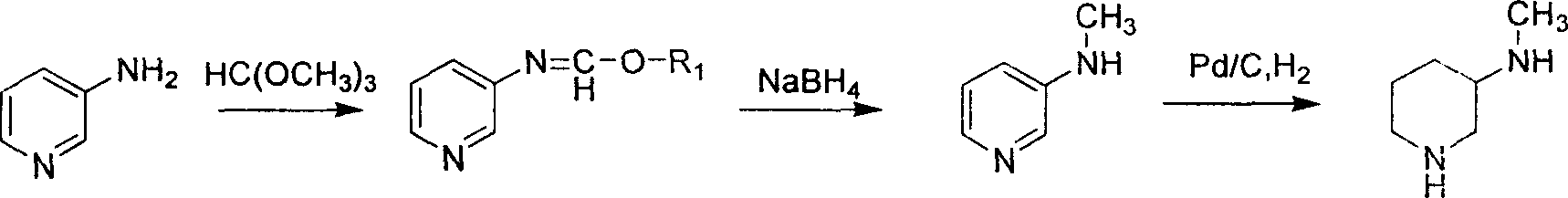 Method for preparing methylamino hexahydropyridine