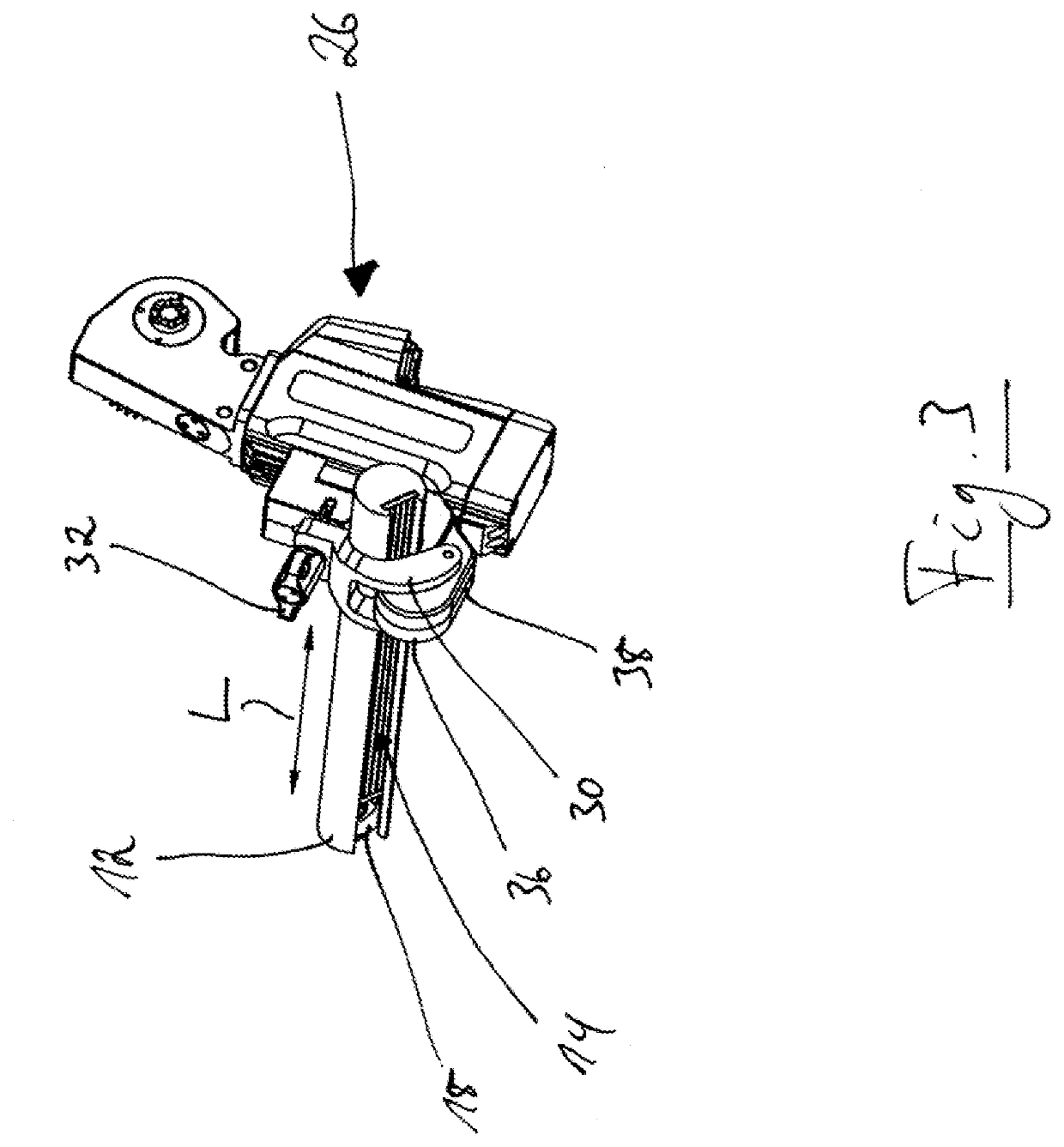 Support rod for an accessory component of a motion picture camera