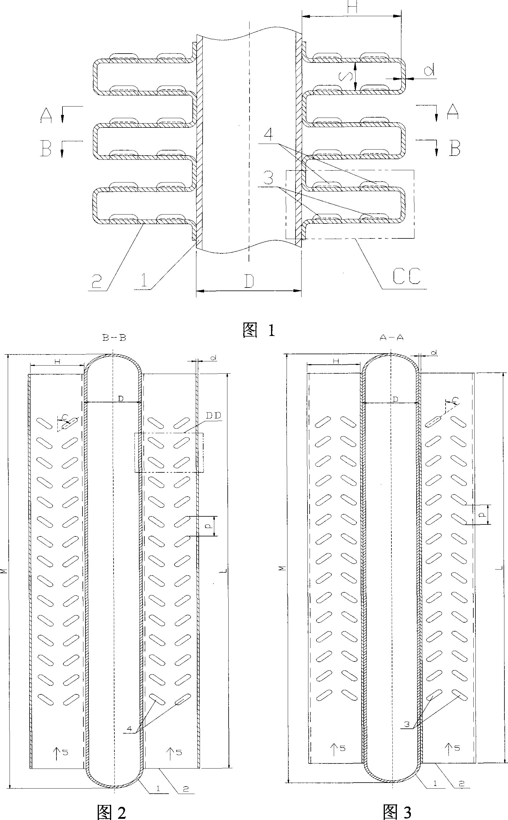 Discontinuous double oblique crossing rib strengthened heat exchange method between flat-plates