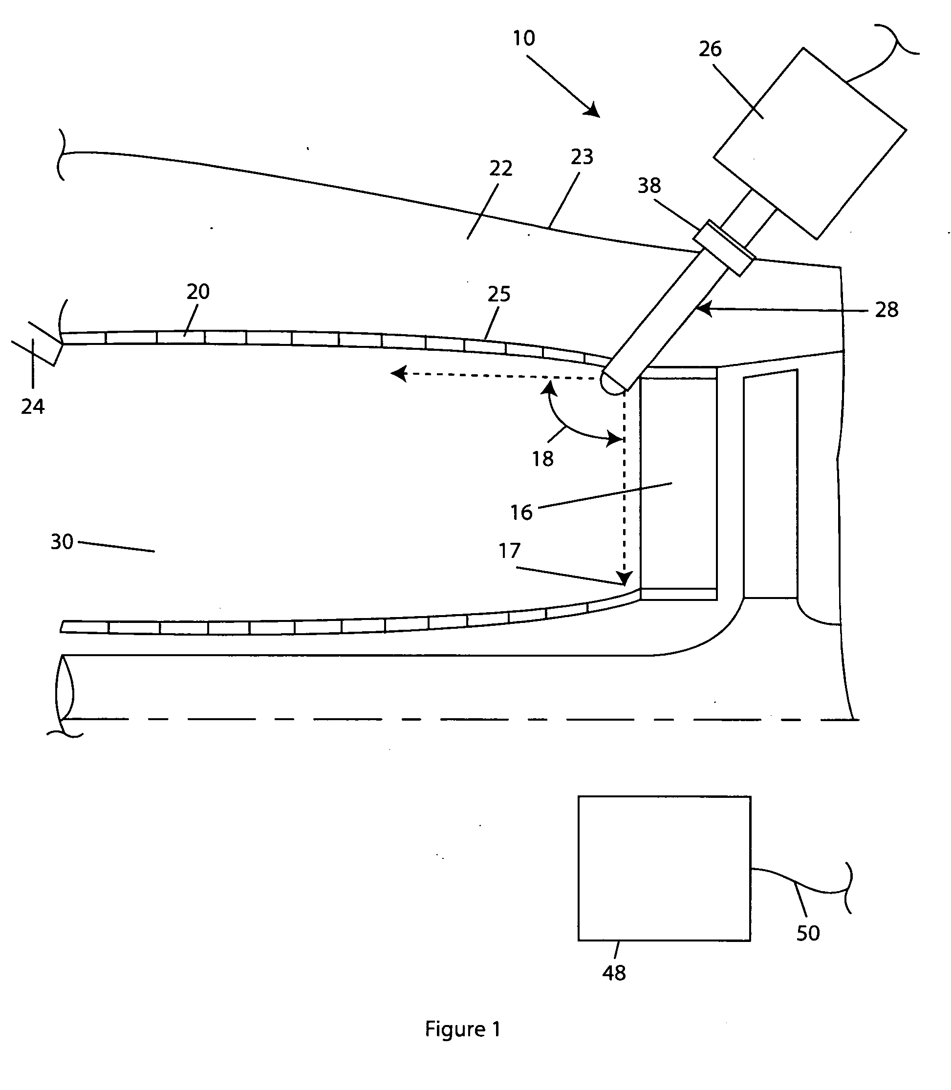 Optical viewing system for monitoring a wide angle area of interest exposed to high temperature