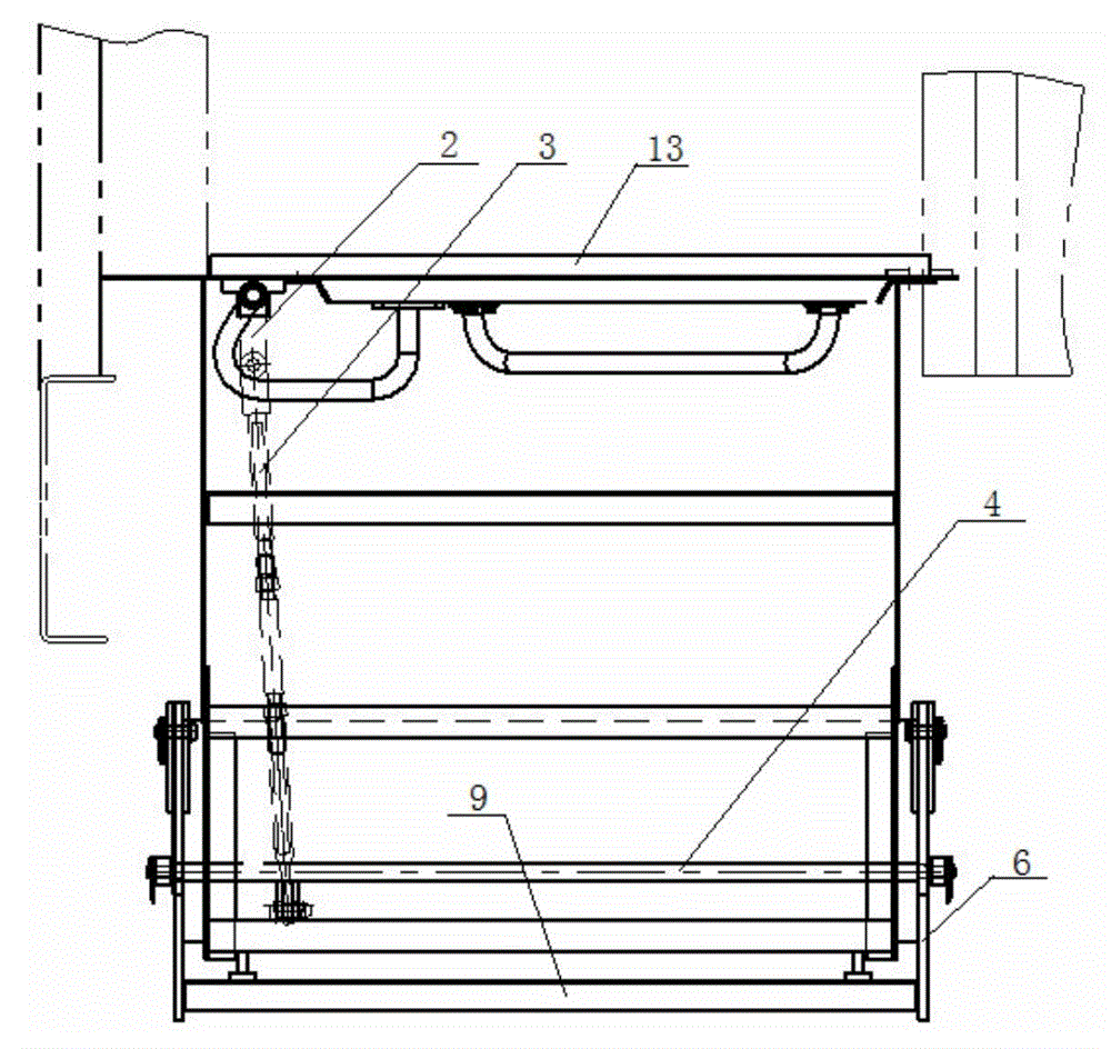 Linkage type telescopic pedal of railway vehicle overturning plate pedal