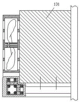 Power electrical component installation device equipped with small exhaust fan