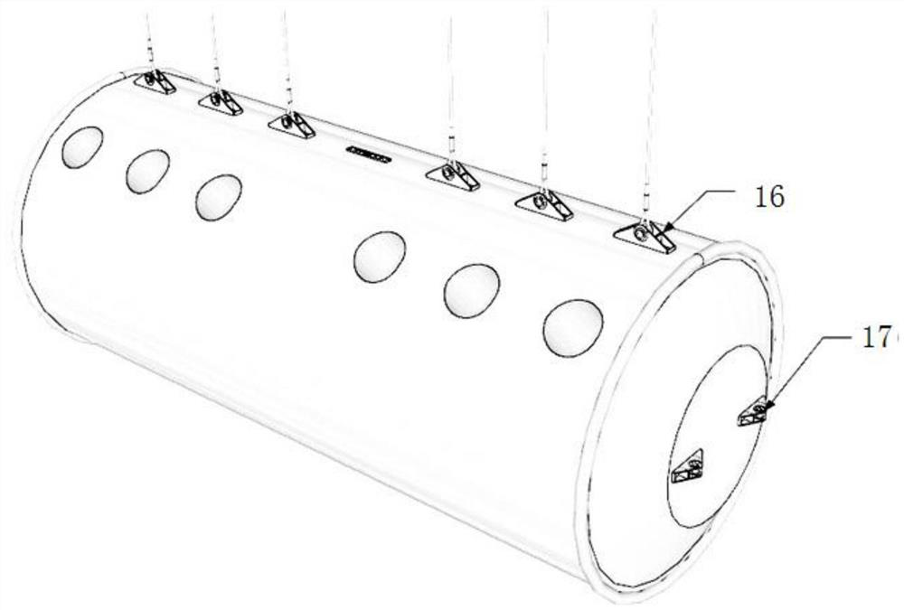 Offshore test platform of large-tonnage sunken ship salvage hydraulic buffering synchronous lifting system