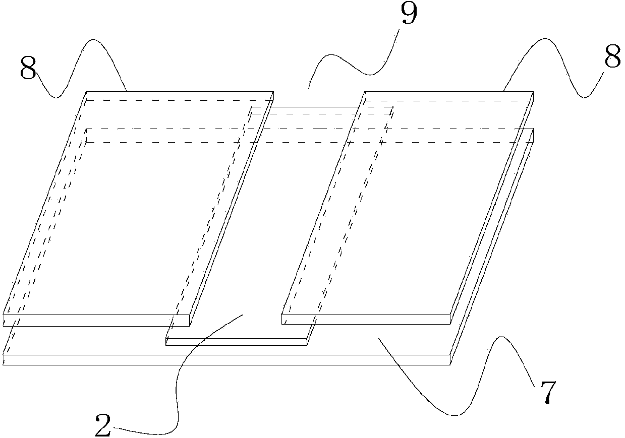 Safety-line anti-counterfeiting paper with windows in the middle, manufacturing method thereof and meshing and forming system