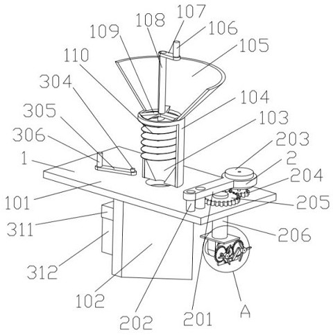 Feed spreading device