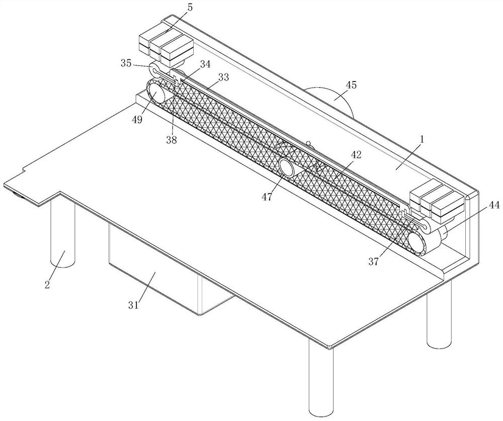 A conveyor belt electret machine based on molybdenum wire to add static electricity to the mask