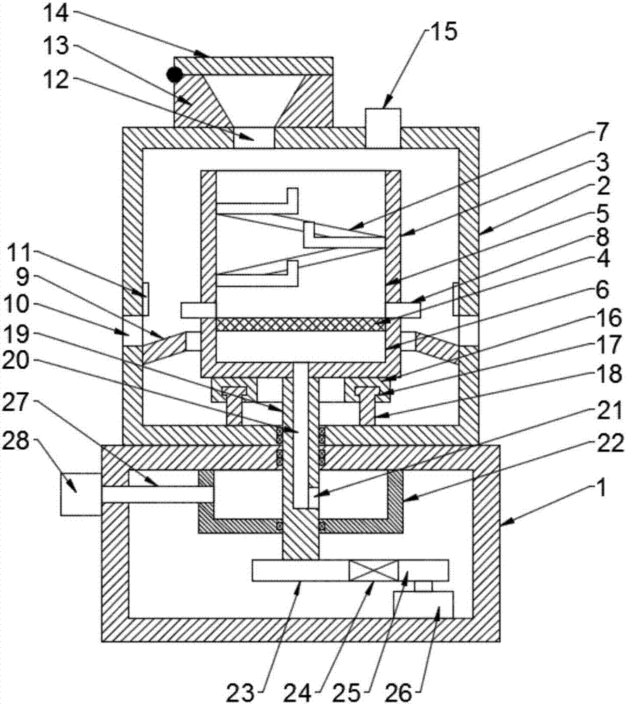 Organic fertilizer drying device based on centrifugal technology