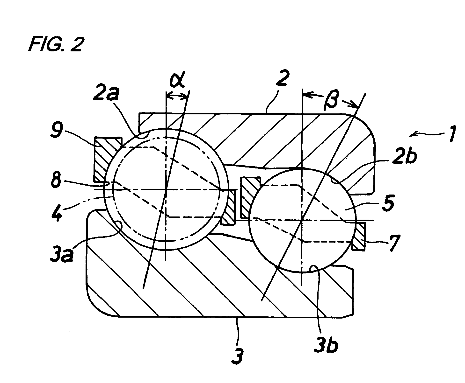 Double row ball bearing and differential gear device