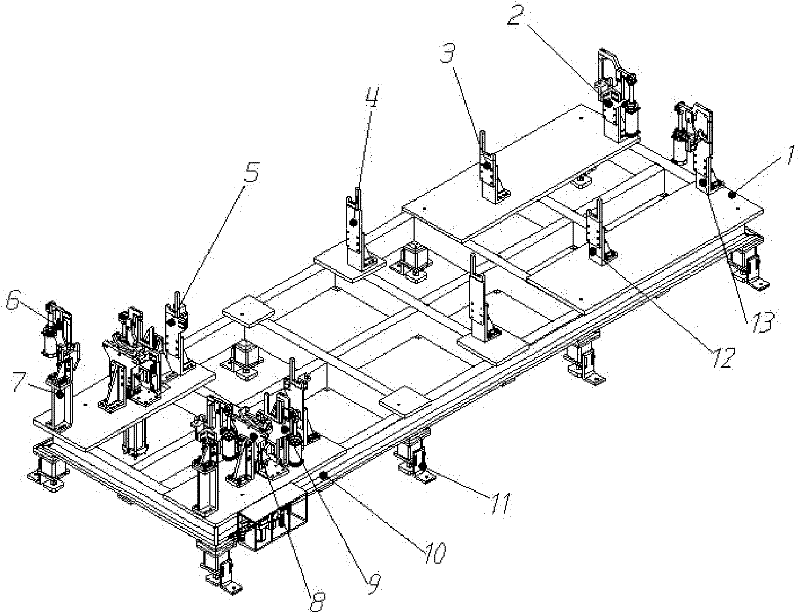 Repair welding clamp for lower body of light weight vehicle