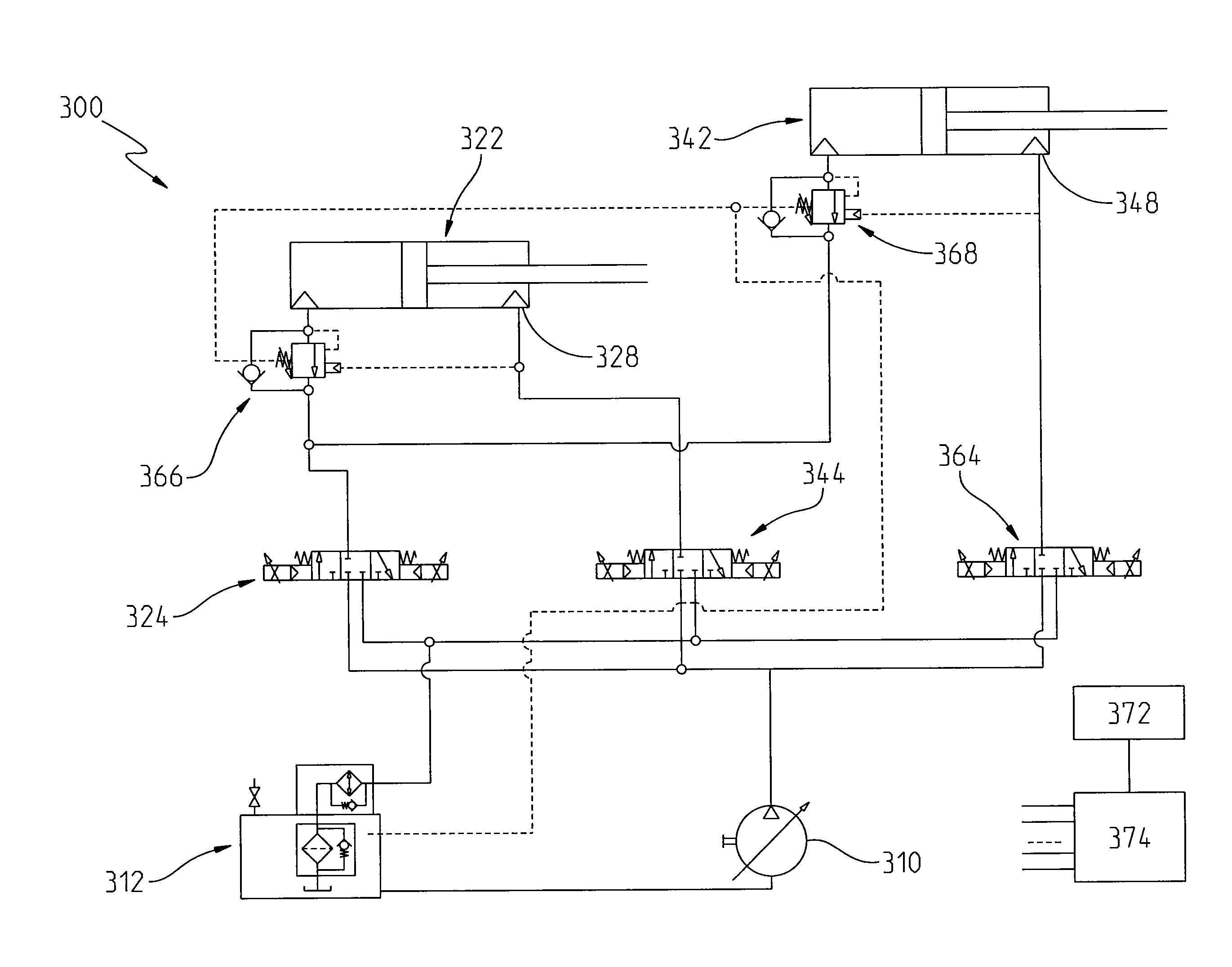 Intelligent boom control hydraulic system