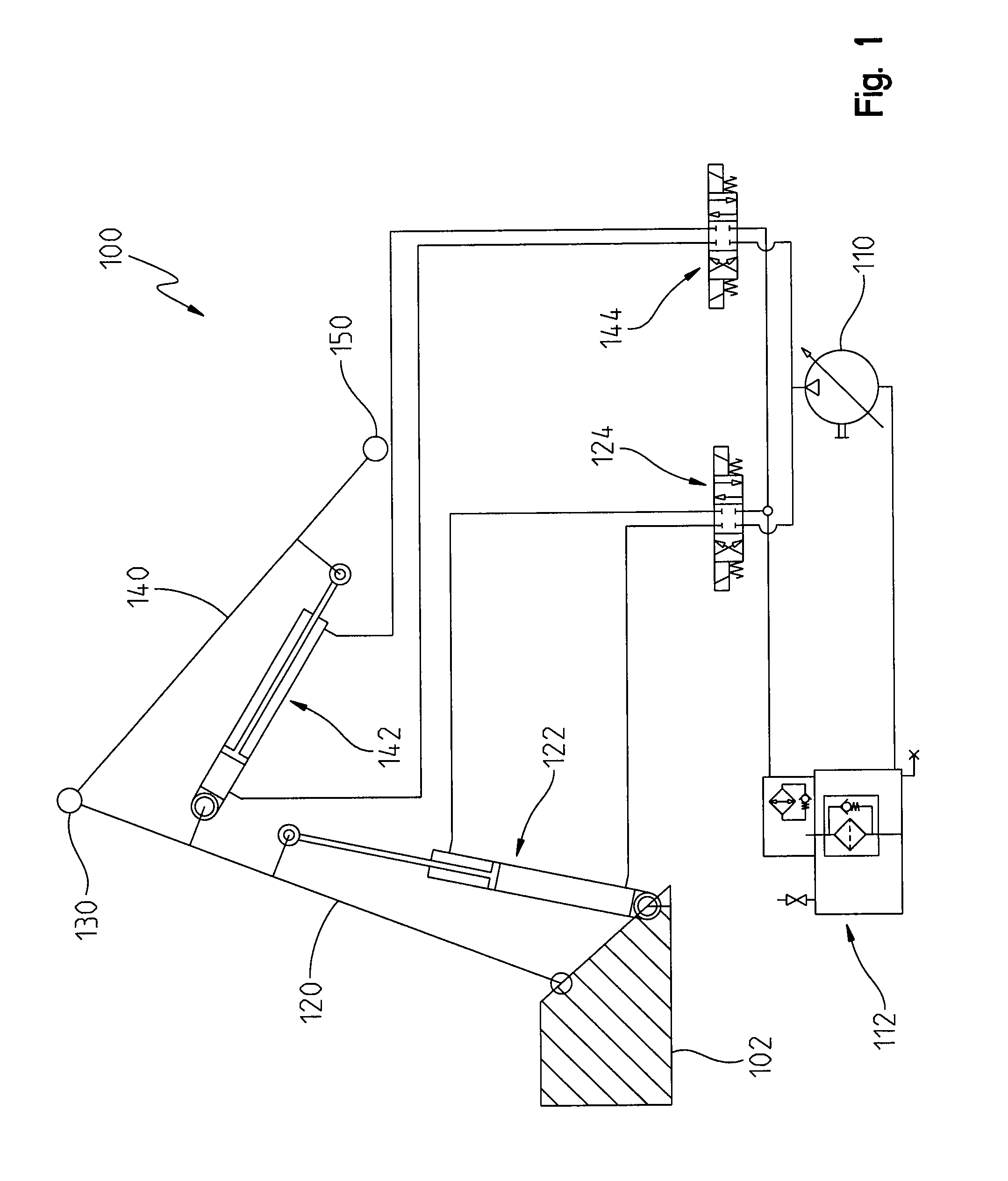 Intelligent boom control hydraulic system