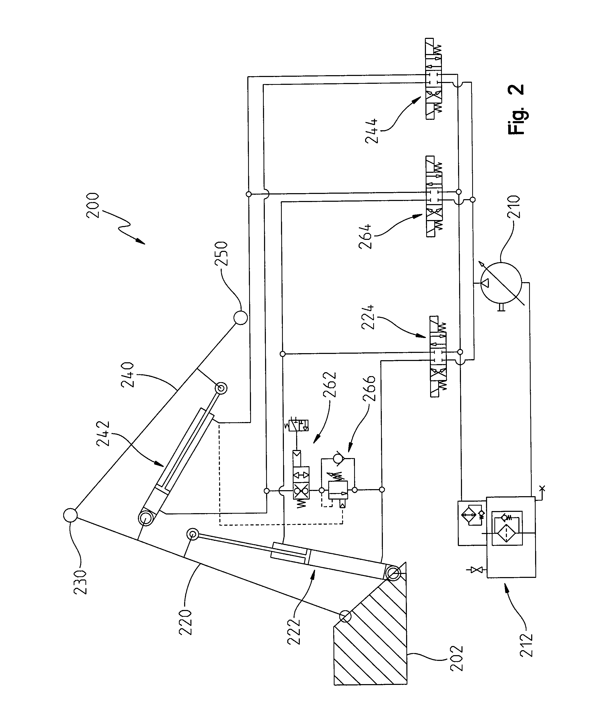 Intelligent boom control hydraulic system