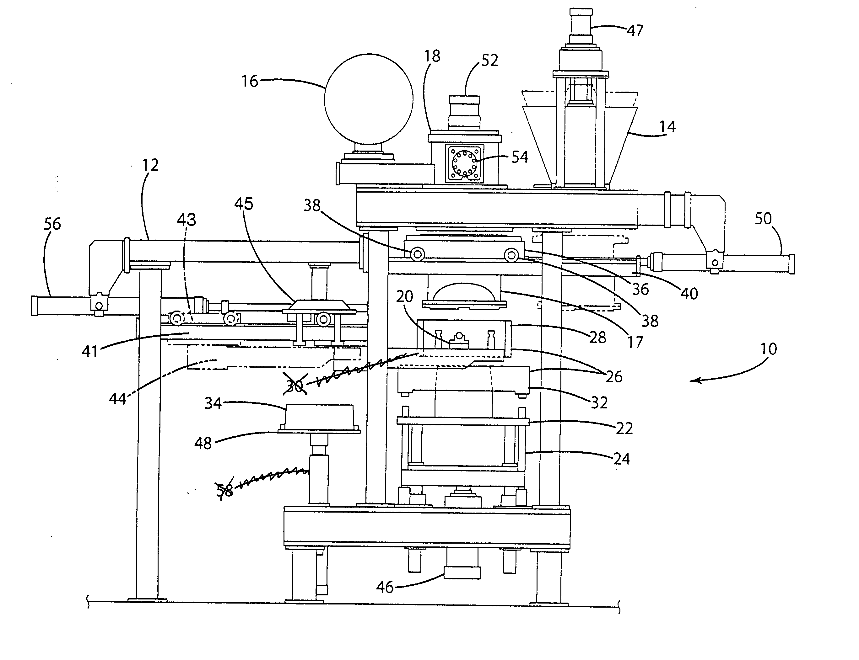 Shell sand core machine