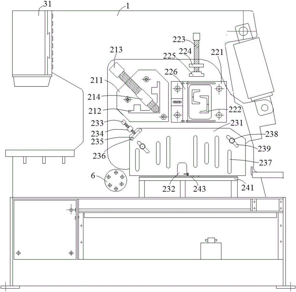 Multifunctional hydraulic combined punching and shearing machine and punching and shearing method thereof