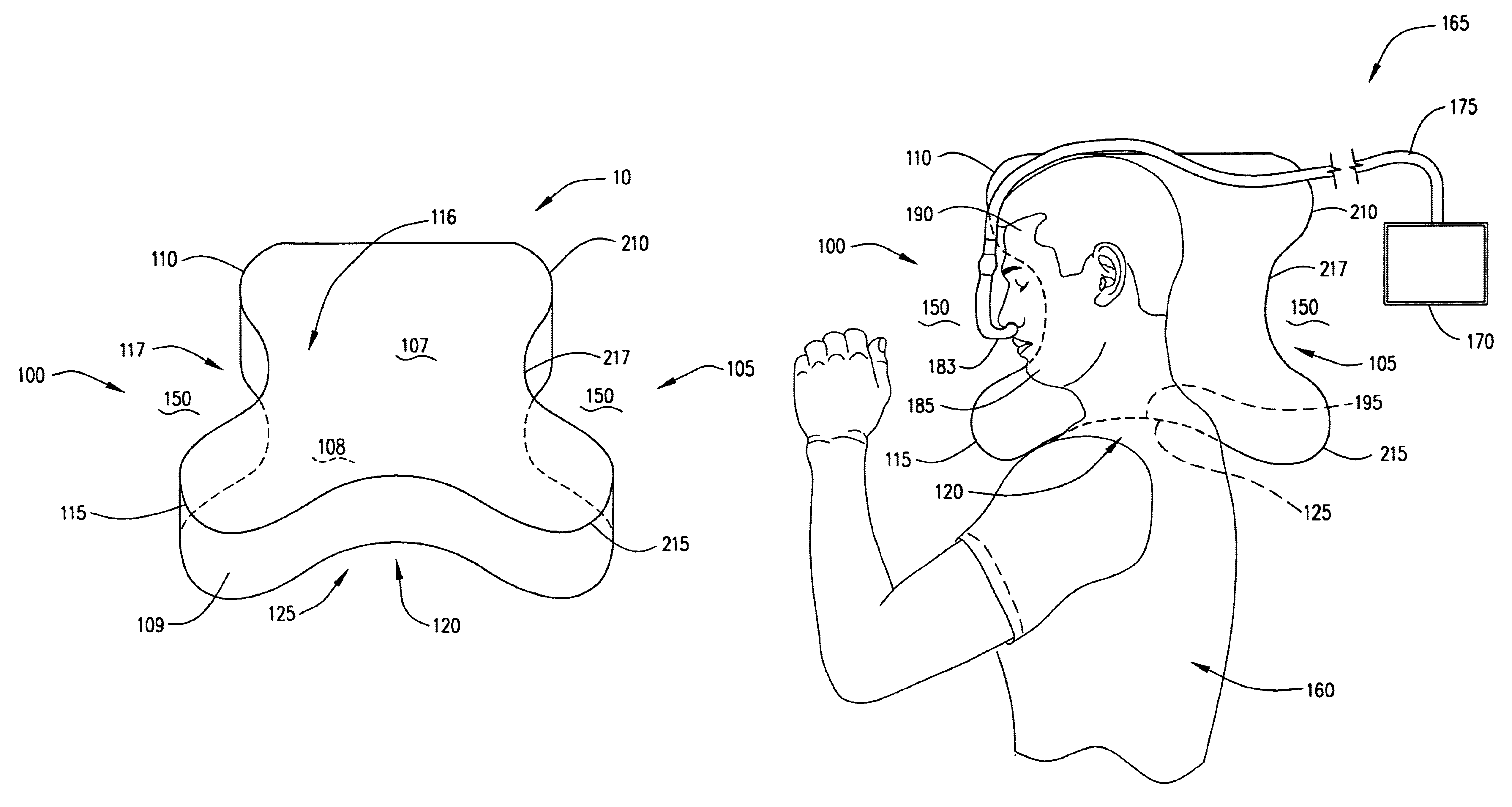 Pressure alleviating pillow