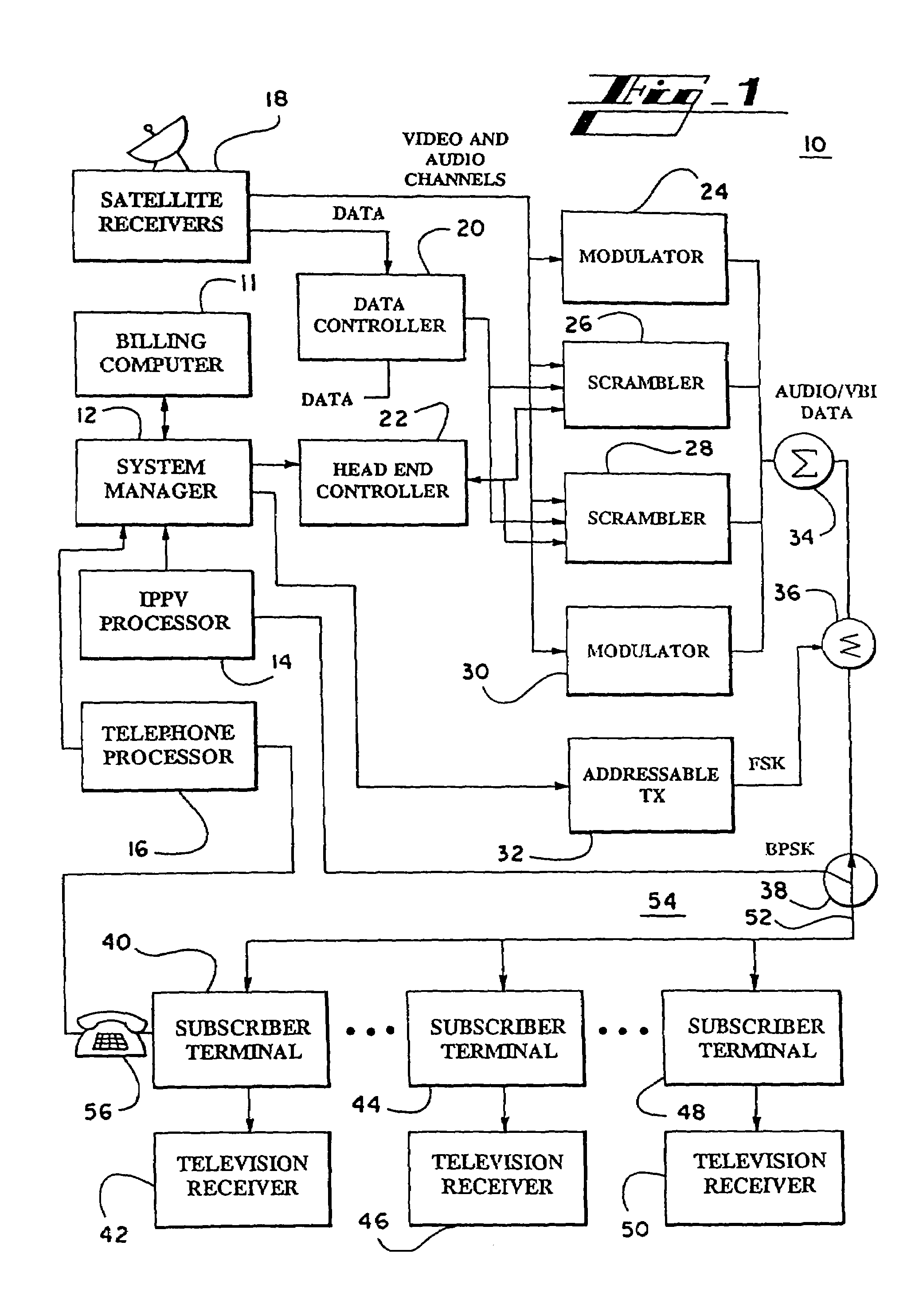 Reprogrammable subscriber terminal