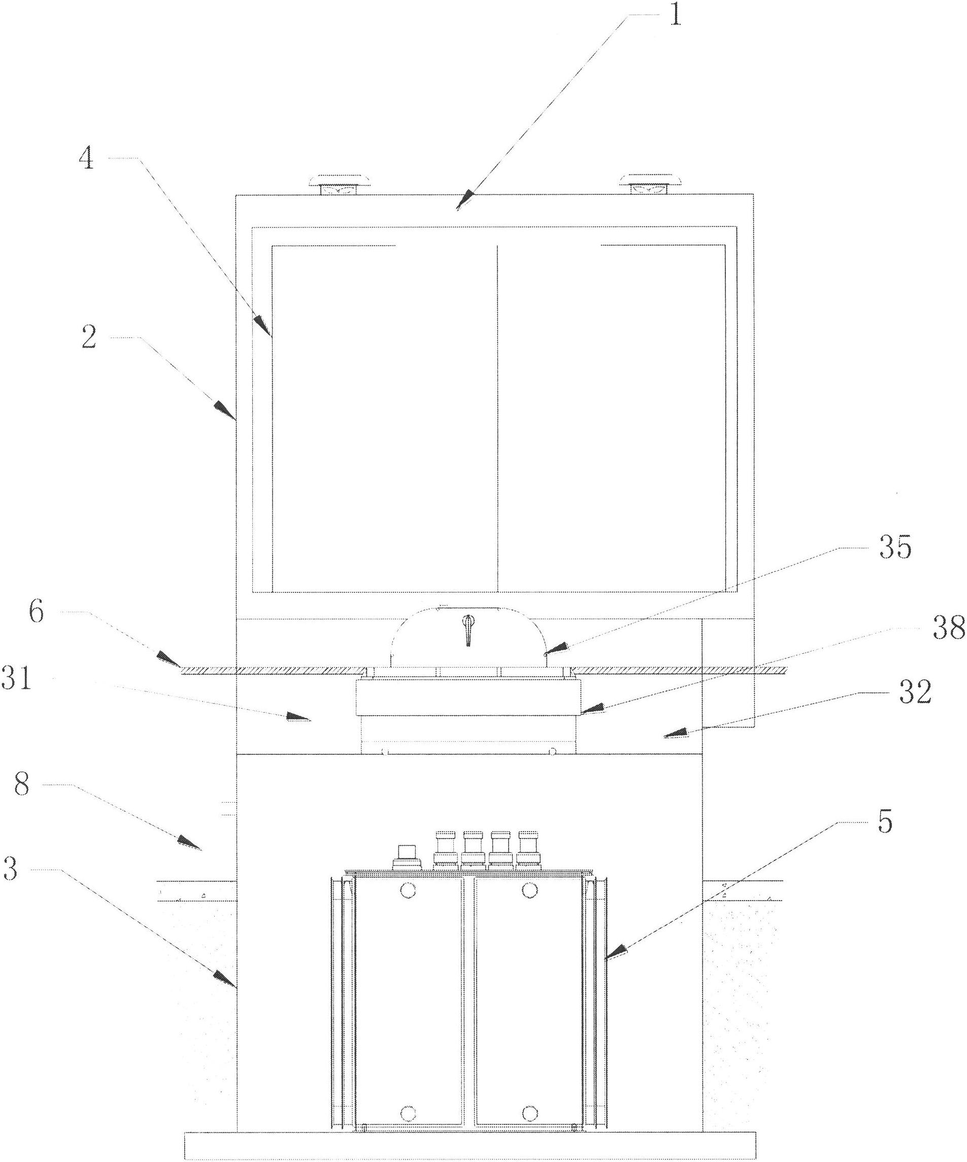 Lower box body structure of half-buried box-type substation