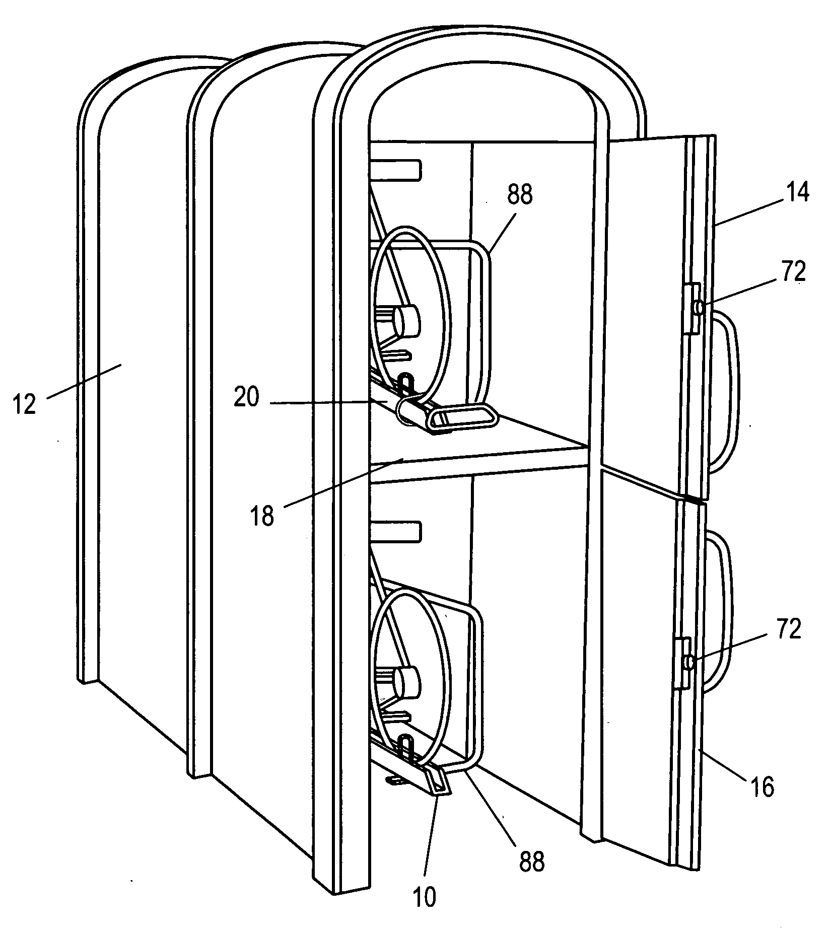 Bilevel bicycle storage system