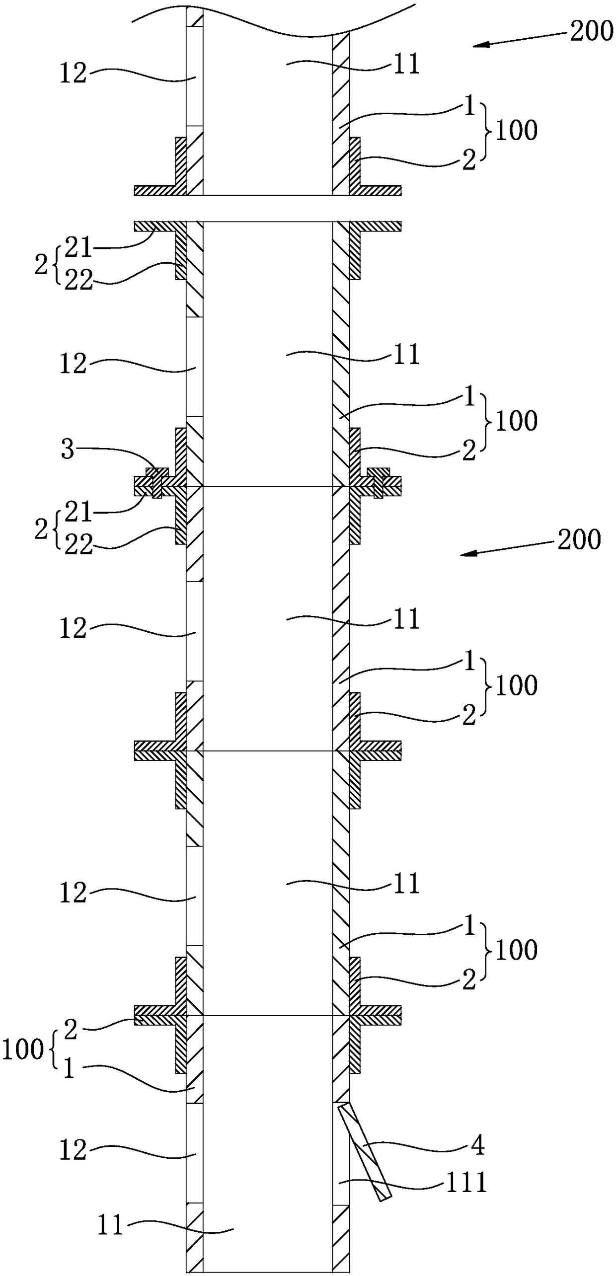 Mounting method for residence exhaust passage made of metal material