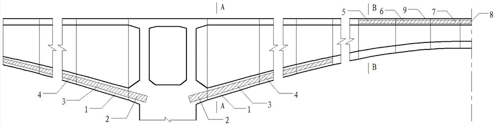 Technology for solving long-term downwarping of large-span PC box girder bridge through prefabricated reactive powder concrete (RPC) columns