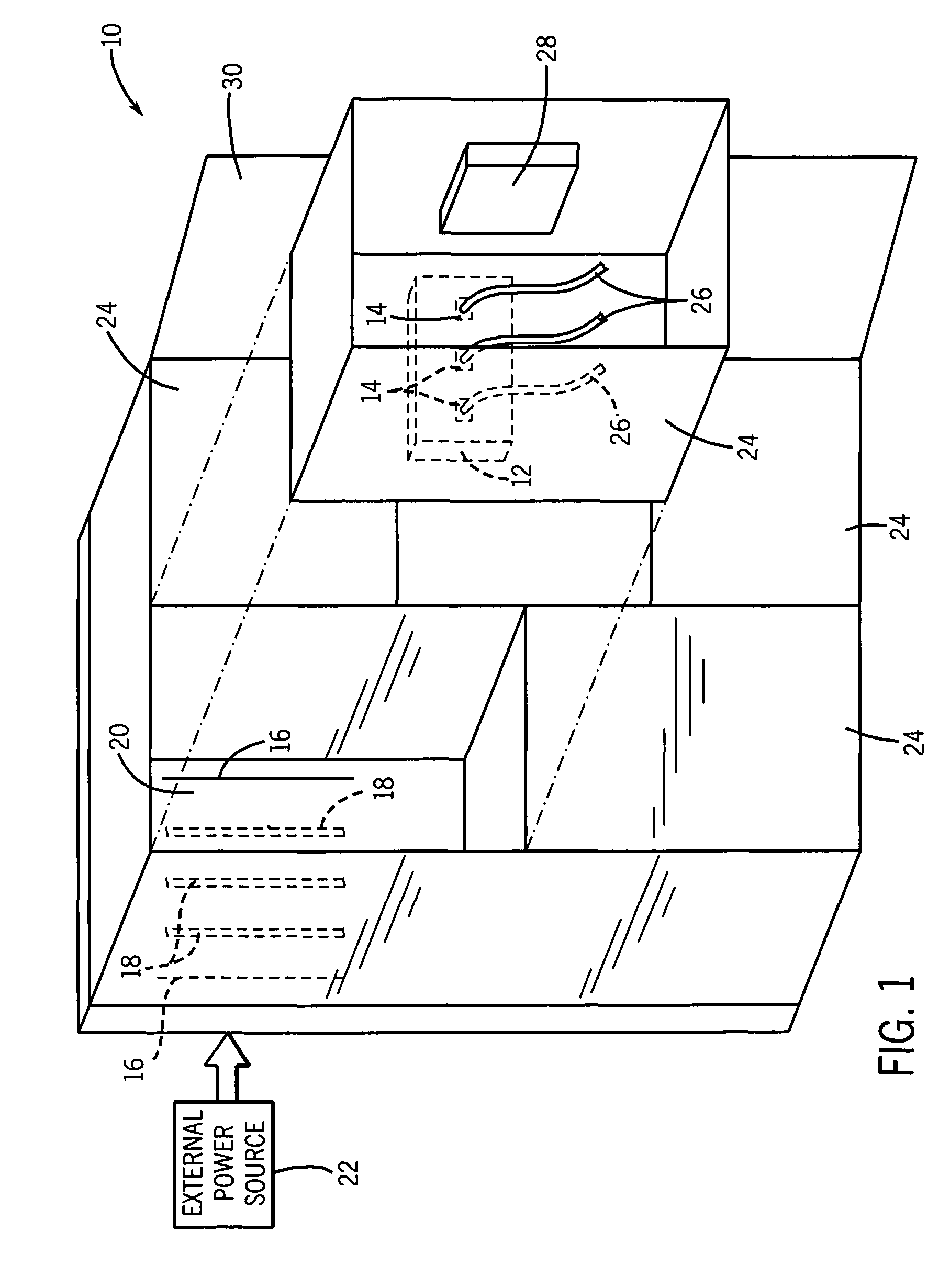 Arc extinguishing stab housing and method