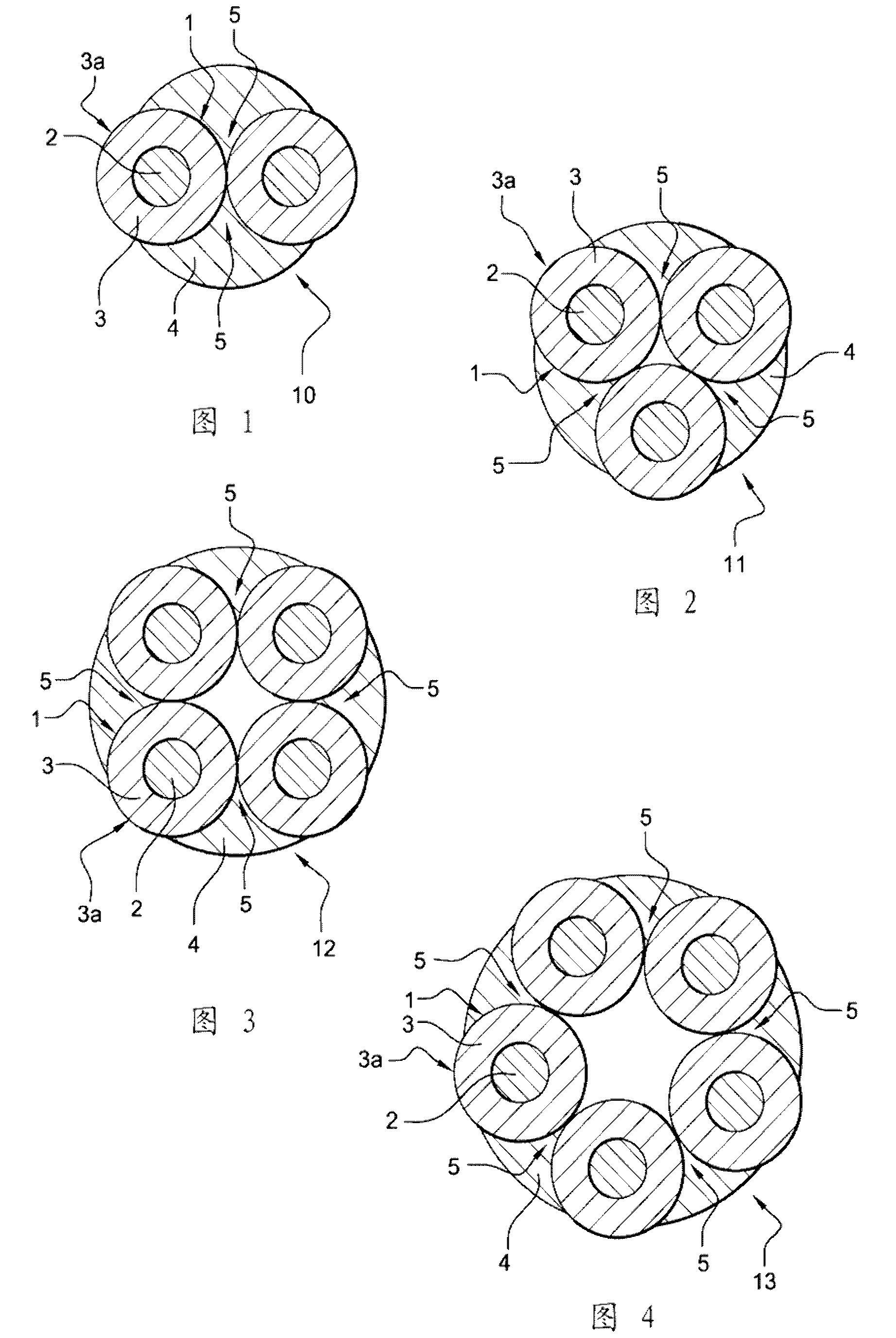 Assembly of twisted insulated electric wires