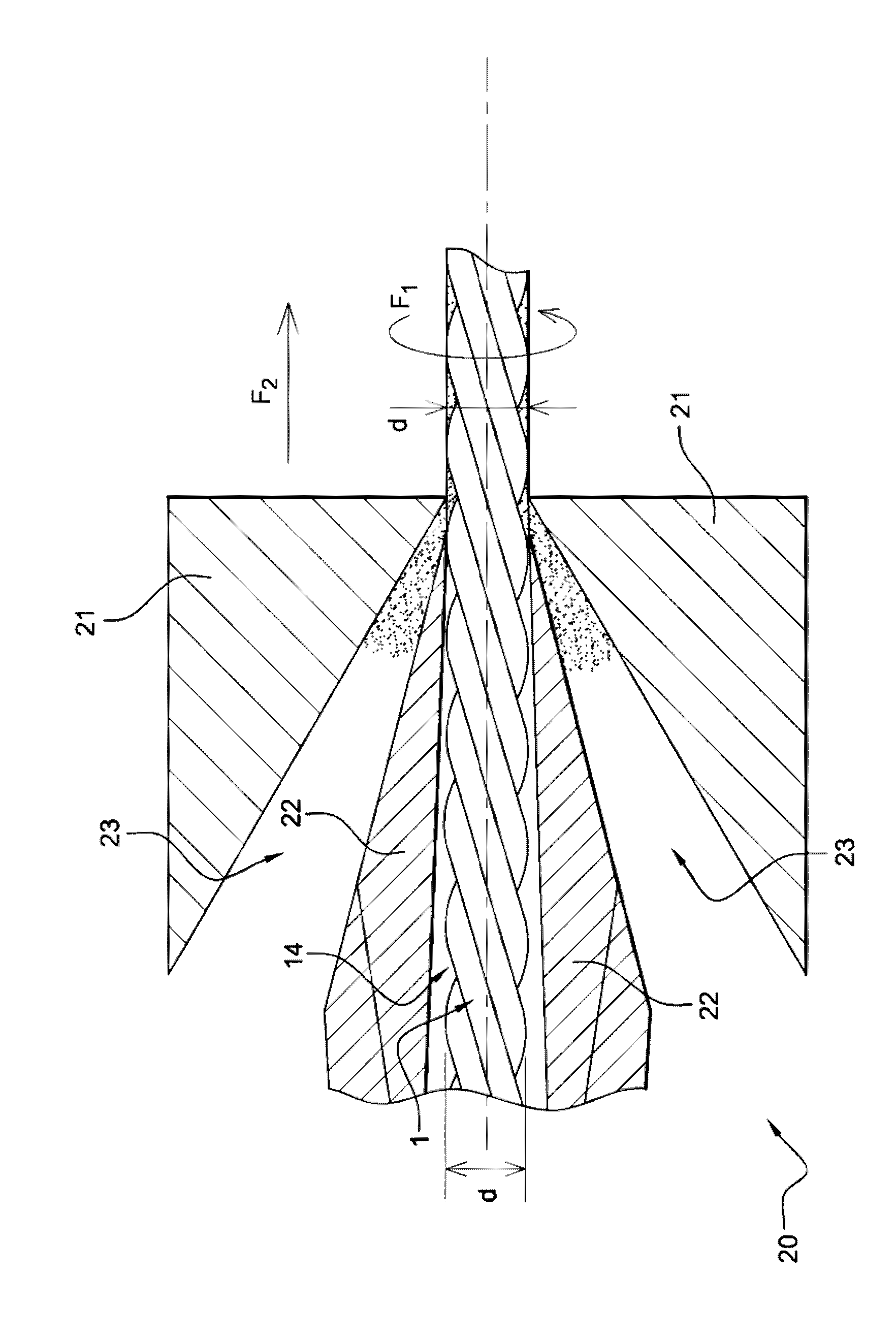 Assembly of twisted insulated electric wires