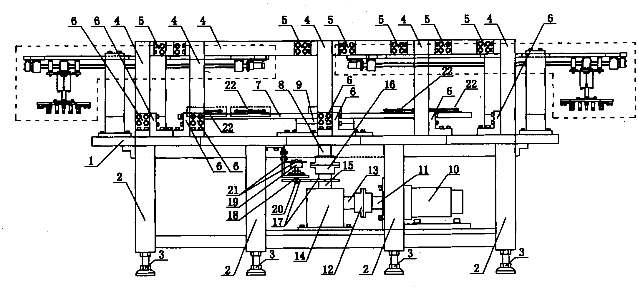 Test bed for testing comprehensive performance of LED modules