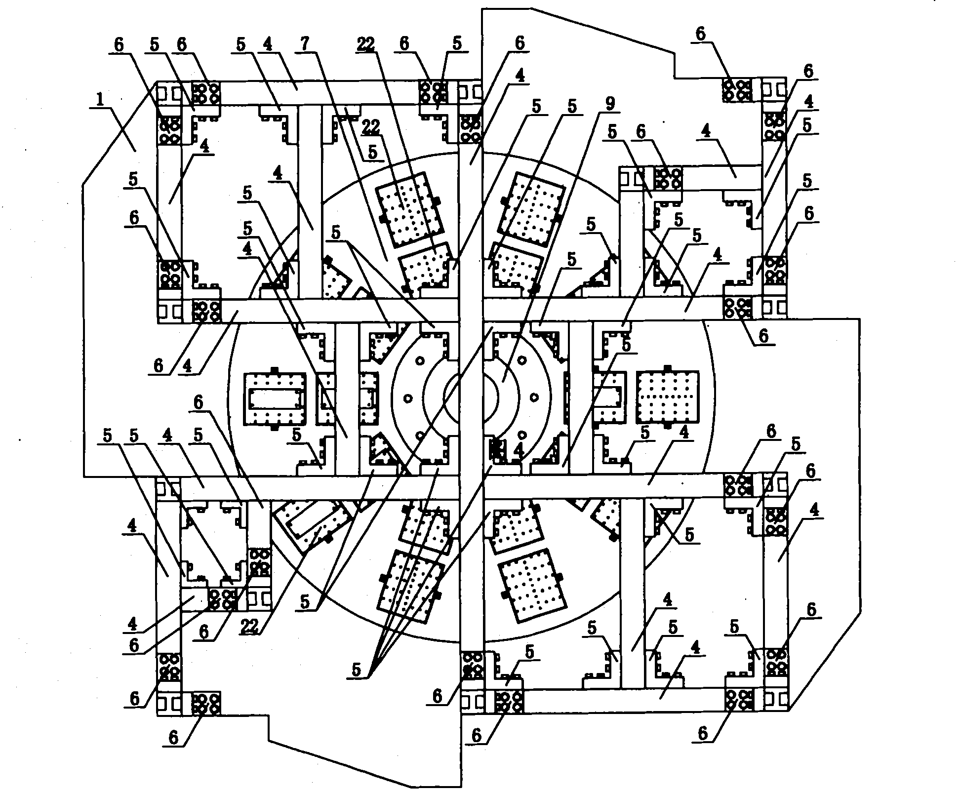 Test bed for testing comprehensive performance of LED modules