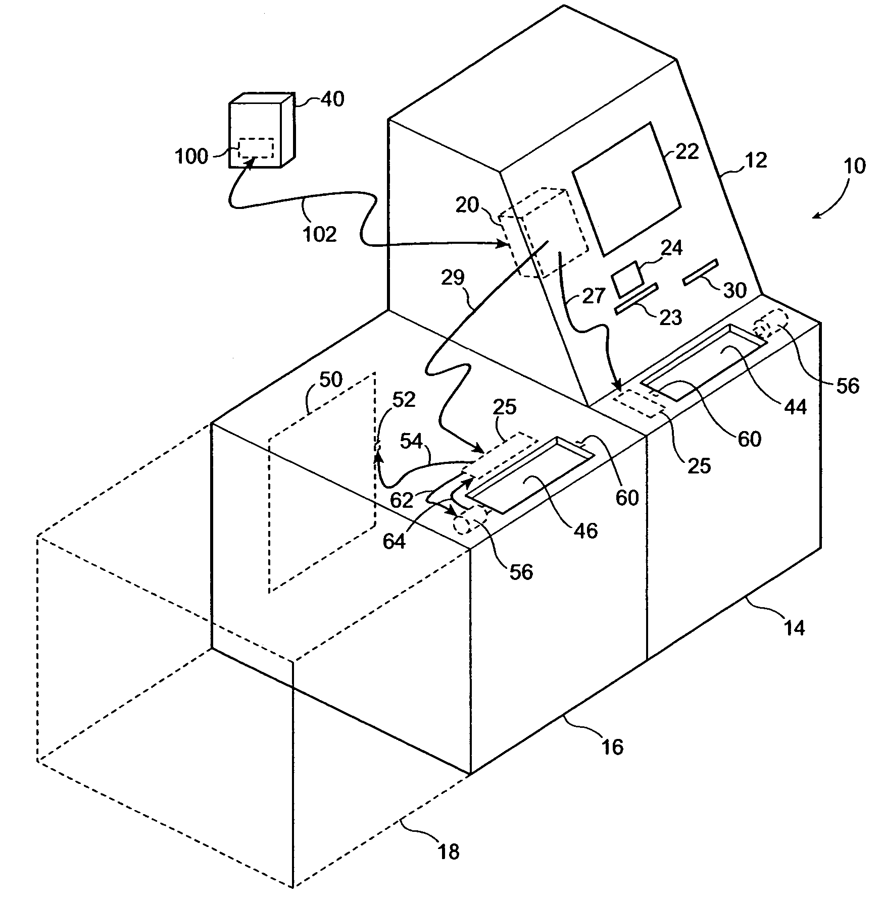 Deposit taking system and method