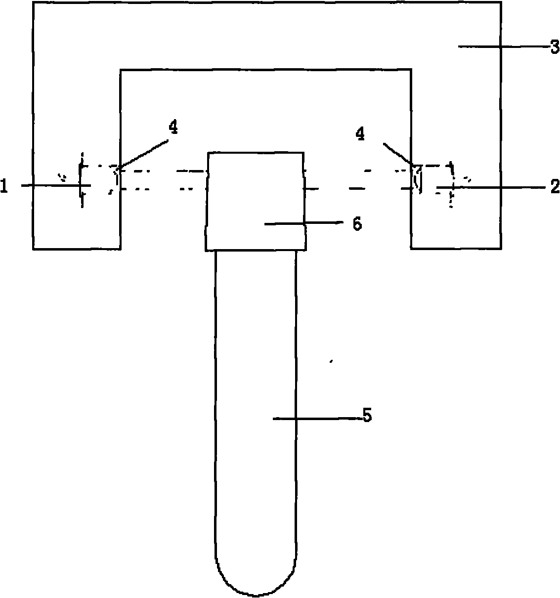 Blood analysis meter test tube detection device and method