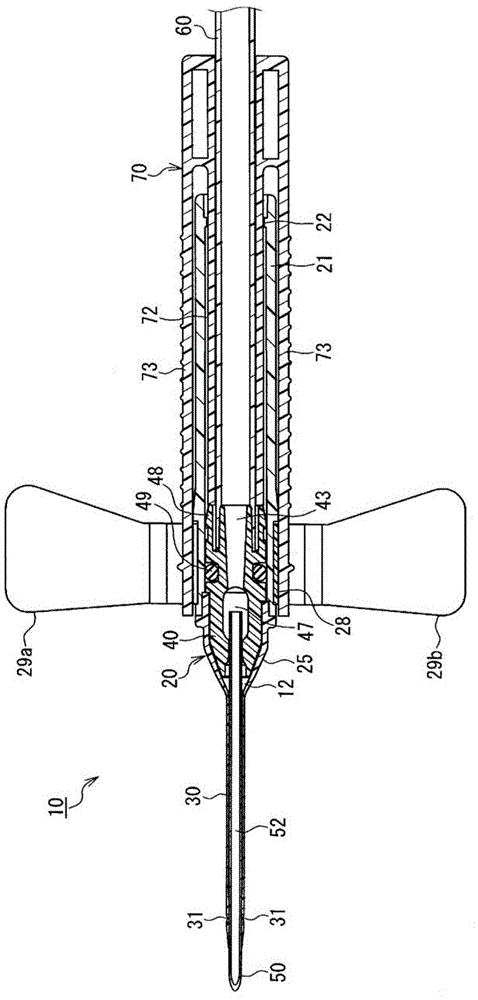 Indwelling needle device