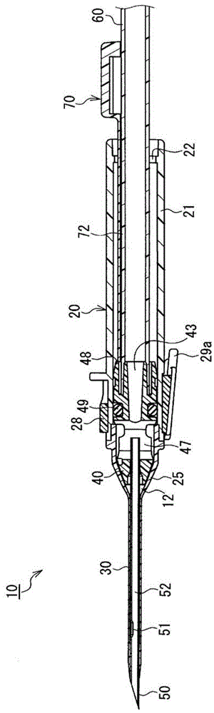 Indwelling needle device