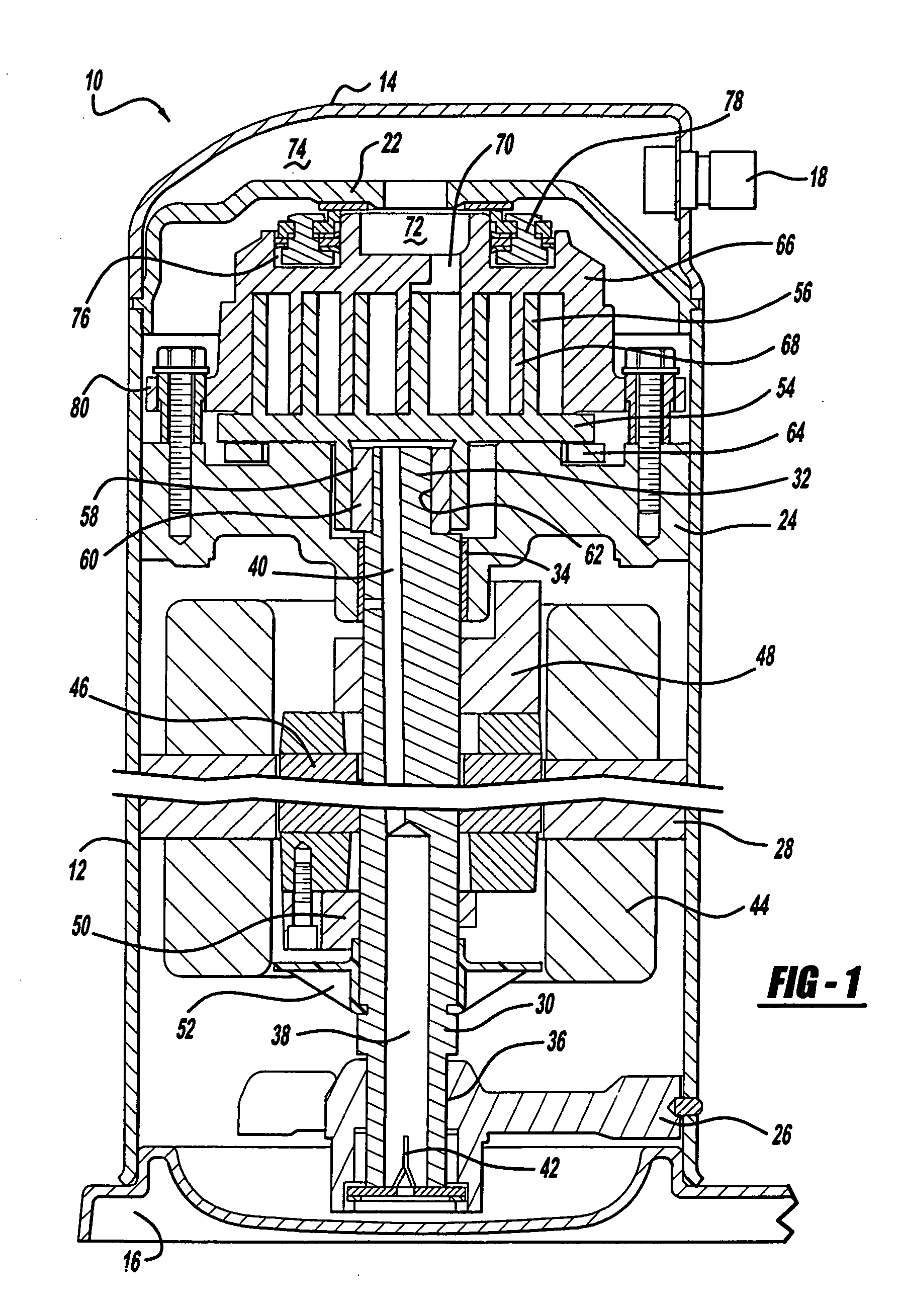 Scroll machine with stepped sleeve guide