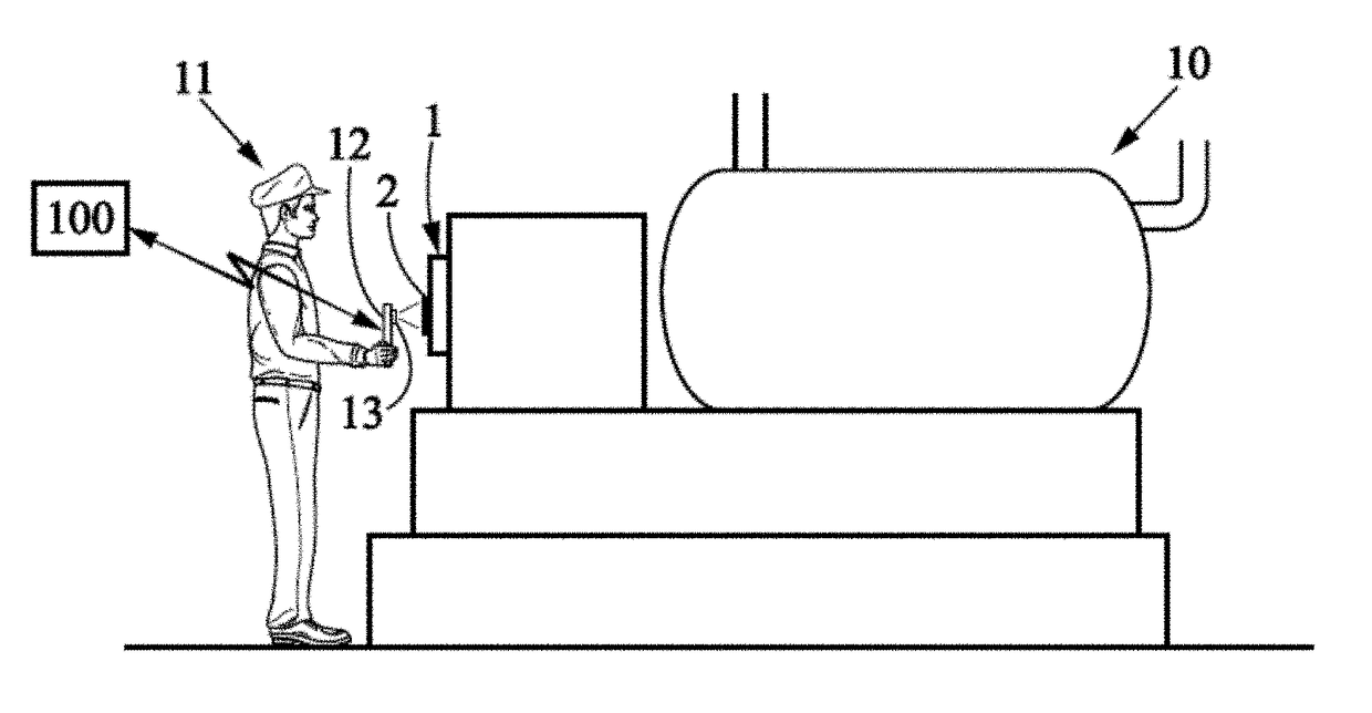 Local unit for monitoring the maintenance of an item of equipment and method for the validation of a task on the item of equipment