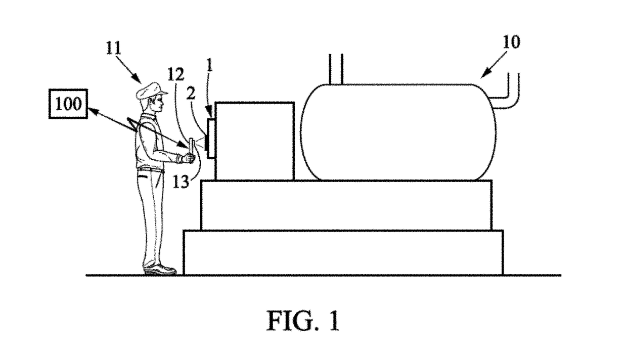 Local unit for monitoring the maintenance of an item of equipment and method for the validation of a task on the item of equipment