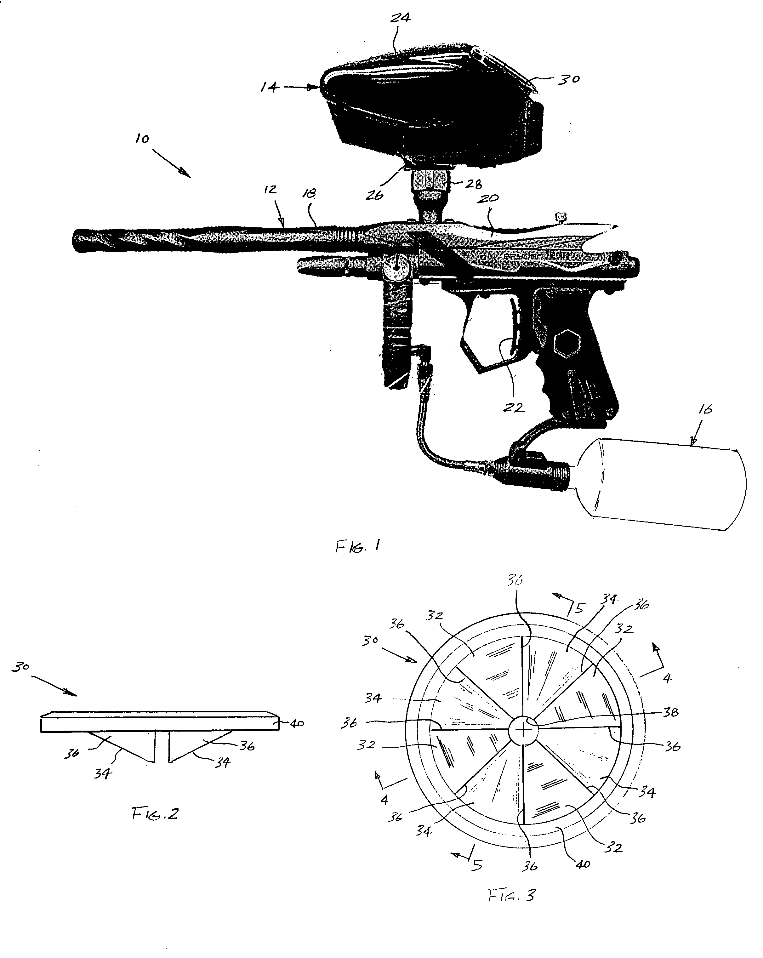 Paintball gun device