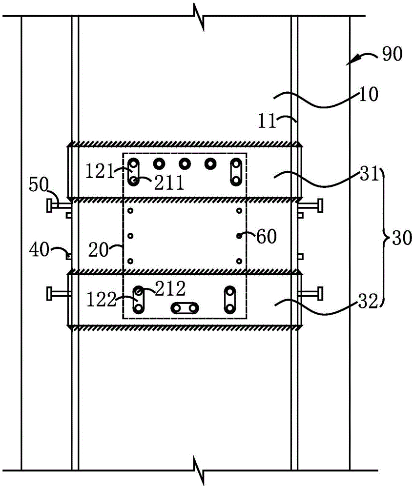 Connecting node of concrete filled steel tubular column and reinforced concrete beam and construction method of connecting node