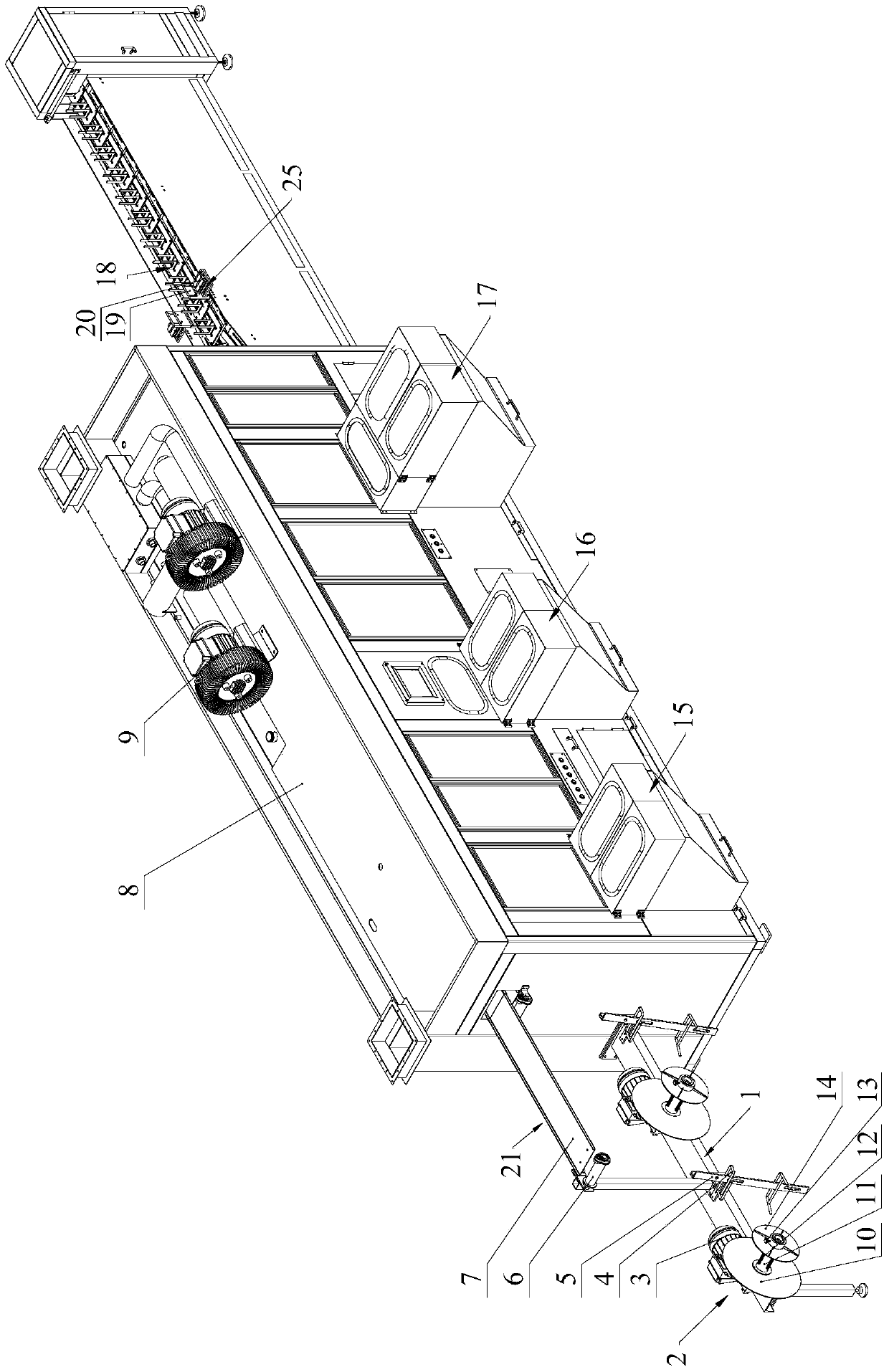 Medium and large density battery packing machine