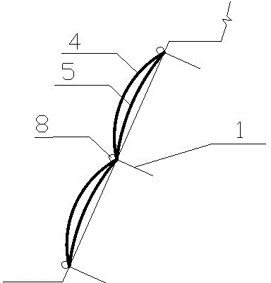 Slope anti-rockfall guard net and construction method thereof