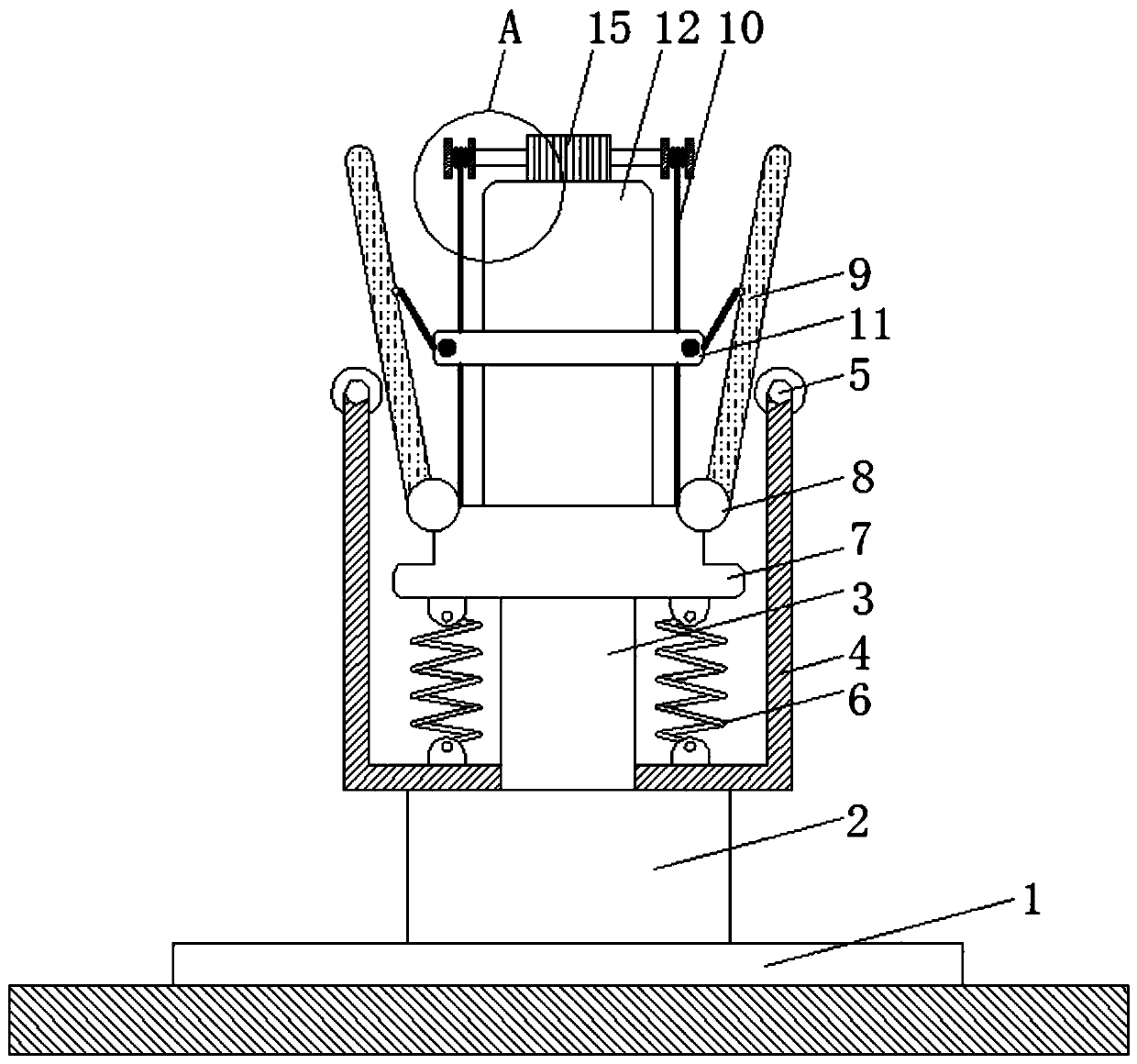 Temporary solar traffic light device based on rotary contraction principle