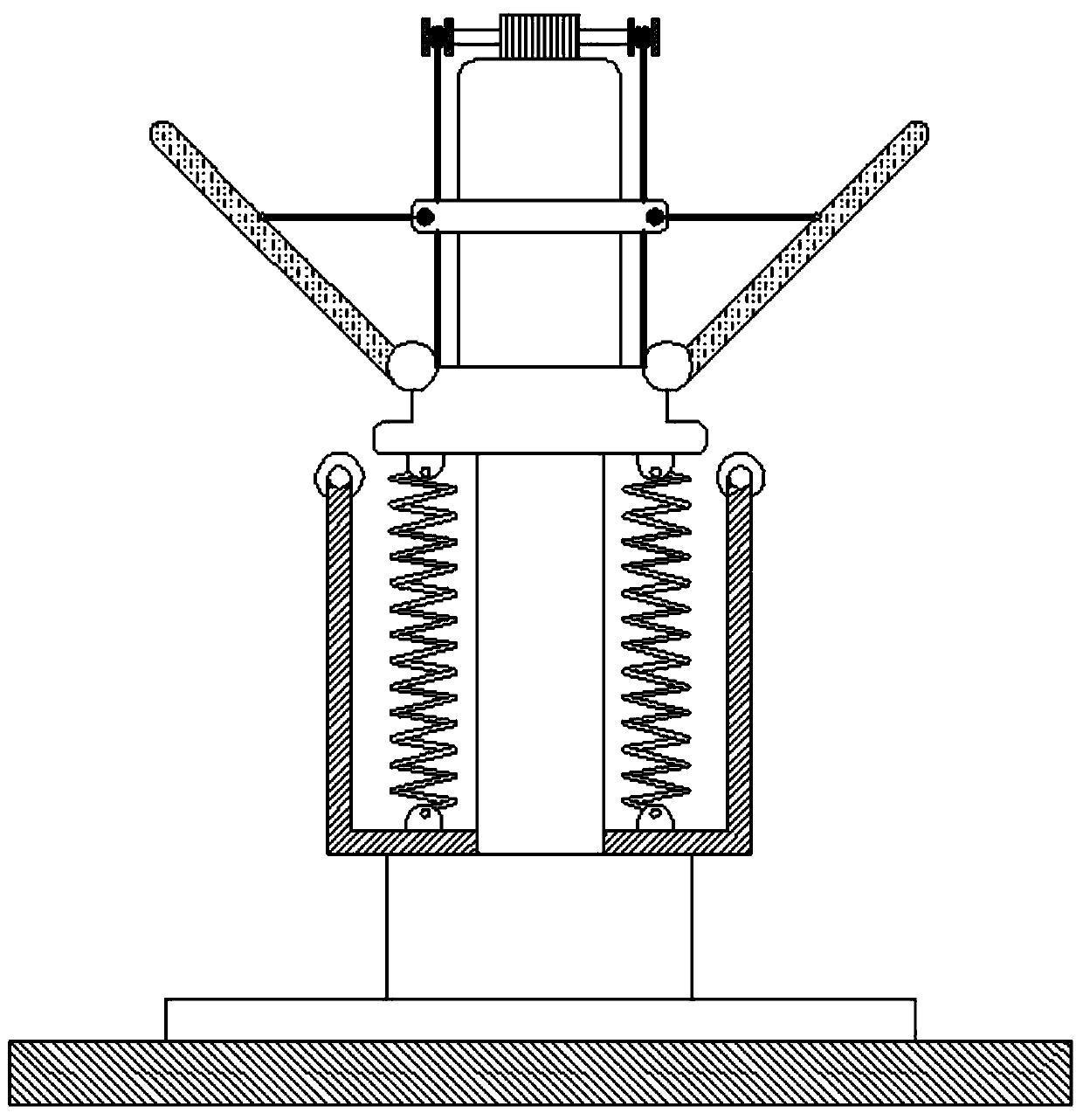 Temporary solar traffic light device based on rotary contraction principle