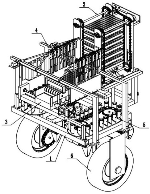 A crop seedling transplanting machine