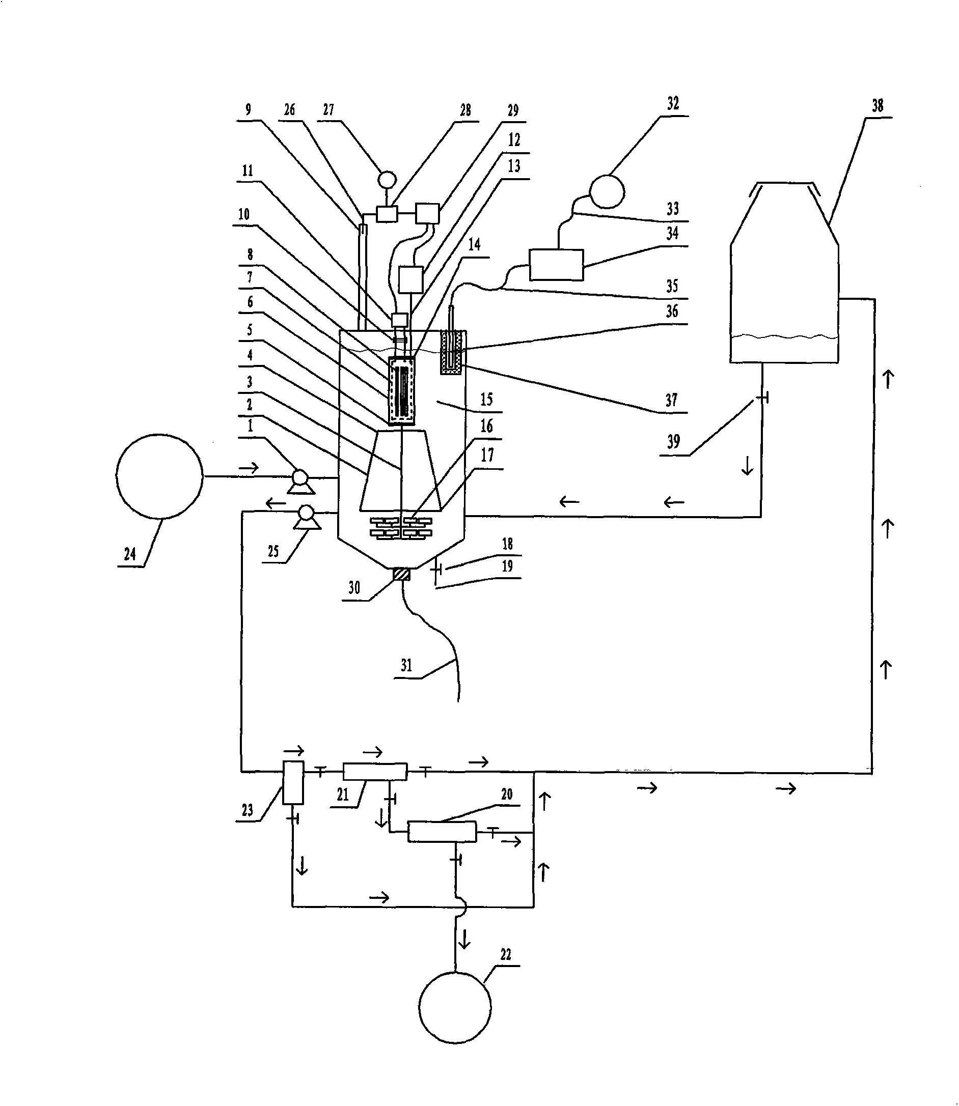 Photocatalytic wastewater degradation reactor capable of actively preventing water inrush of quartz cavity