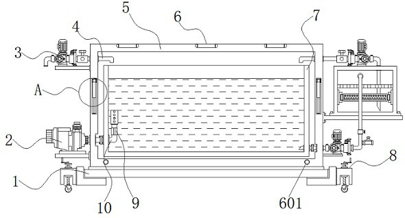 Water and air changing device for aquatic product preservation